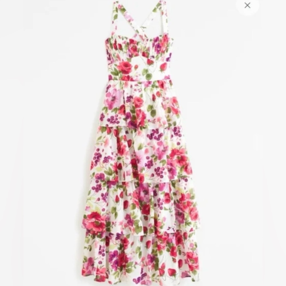 Abercrombie & Fitch Floral Tiered Maxi Dress